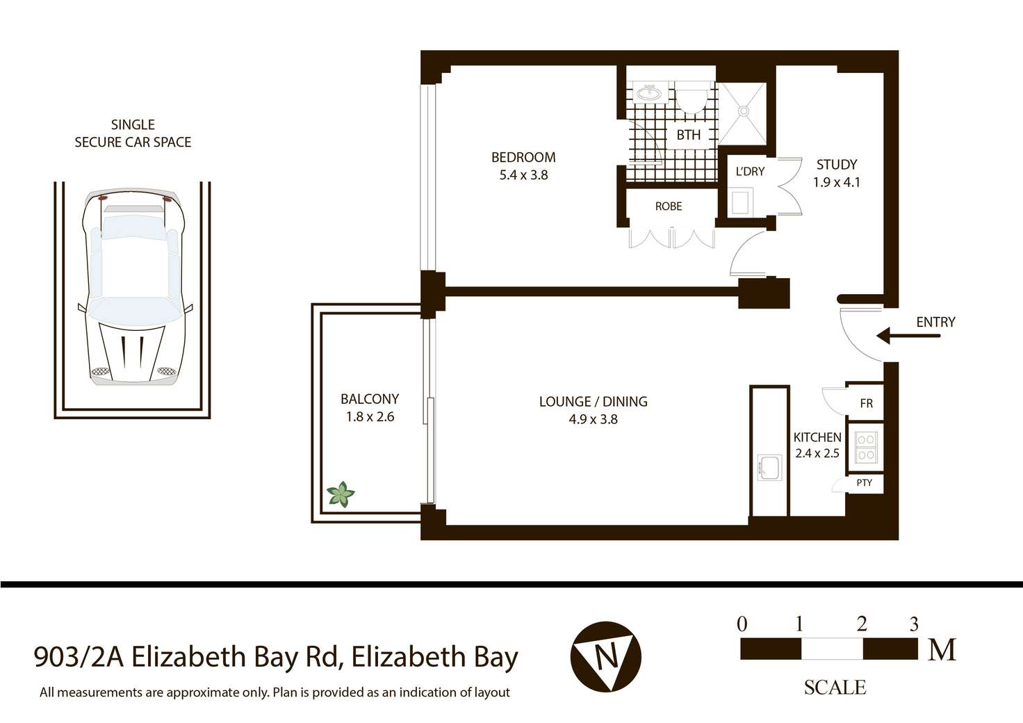 Floorplan of Homely apartment listing, 903/2A Elizabeth Bay Road, Elizabeth Bay NSW 2011