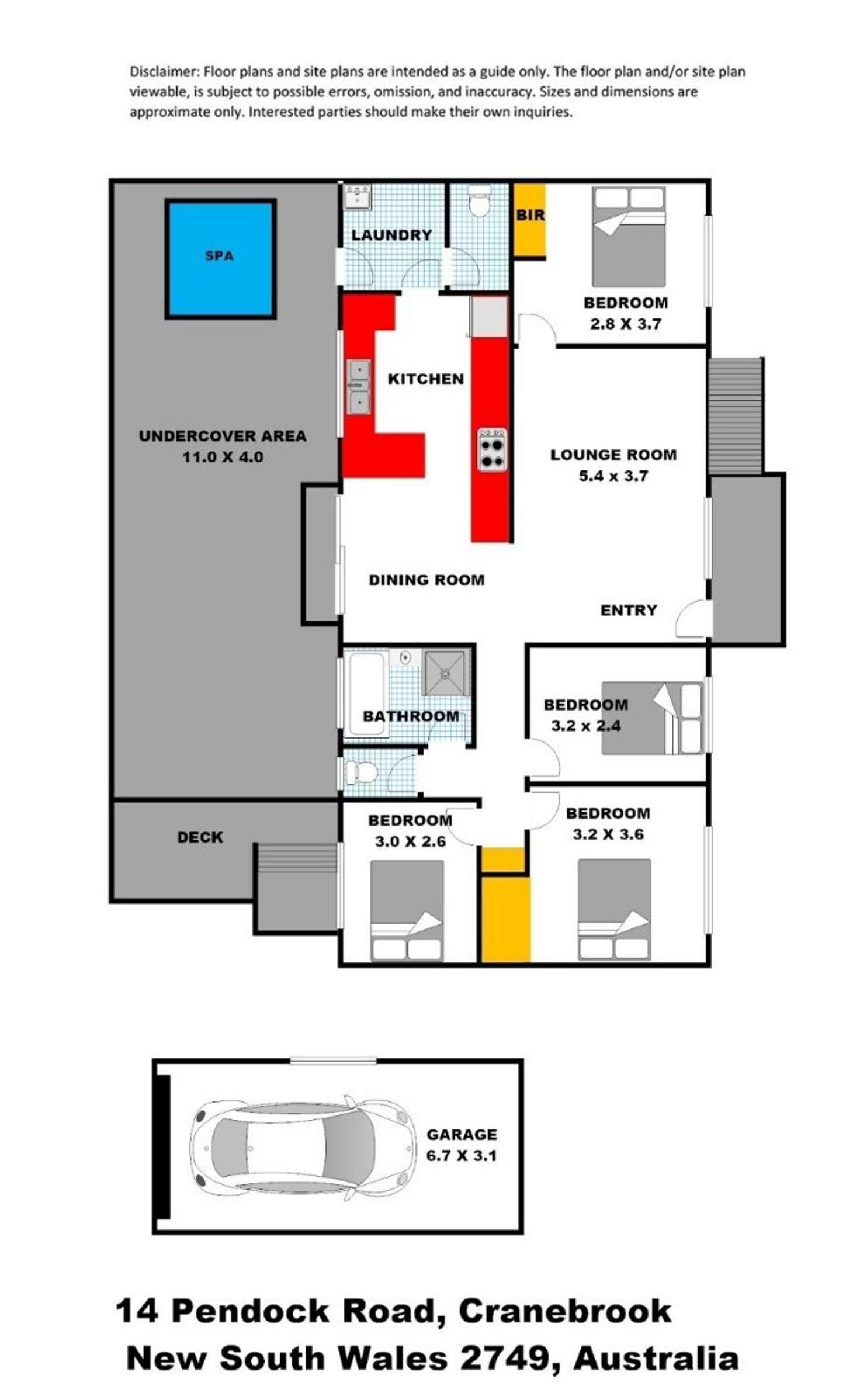 Floorplan of Homely house listing, 14 Pendock Road, Cranebrook NSW 2749