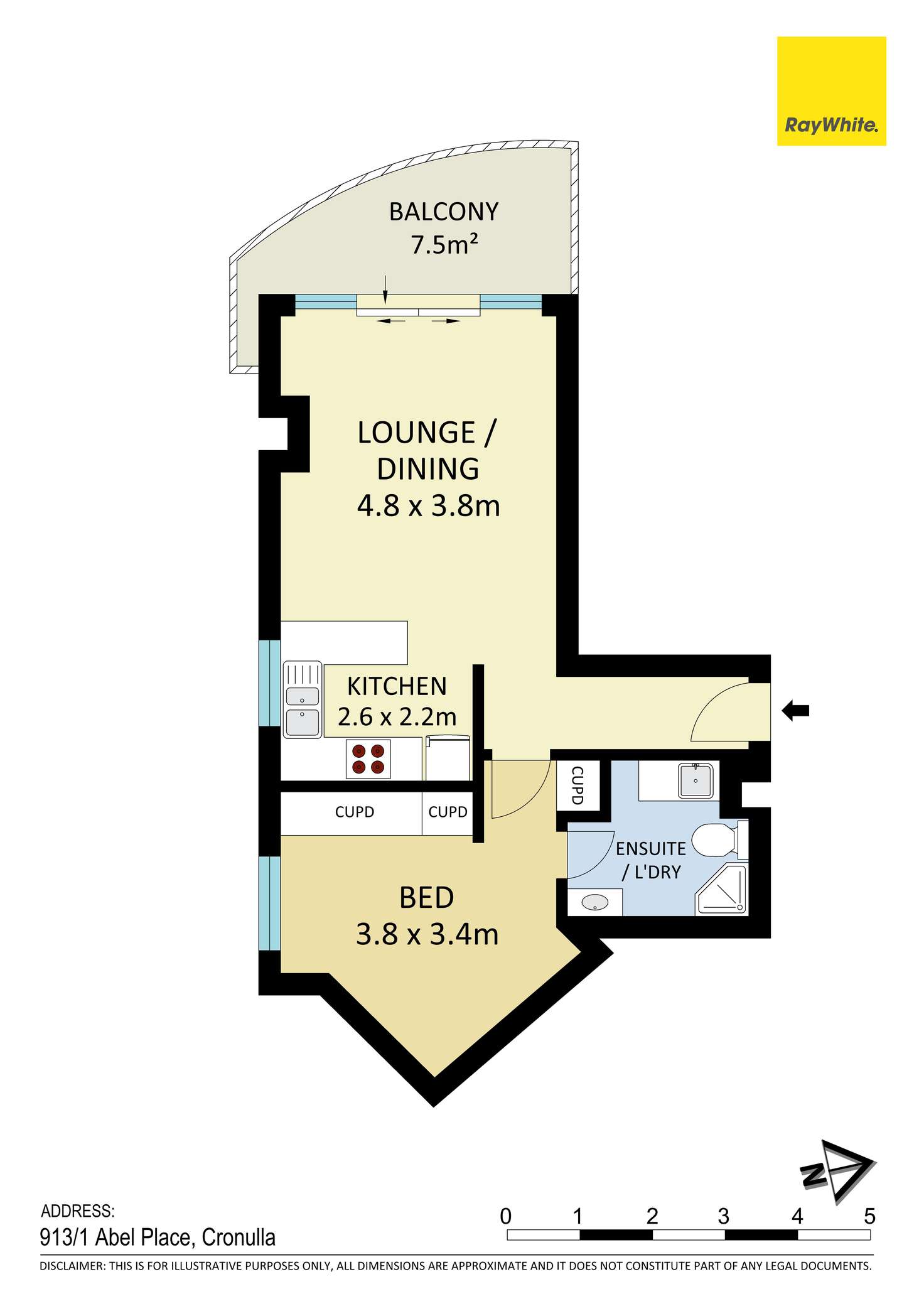 Floorplan of Homely unit listing, 913/1 Abel Place, Cronulla NSW 2230