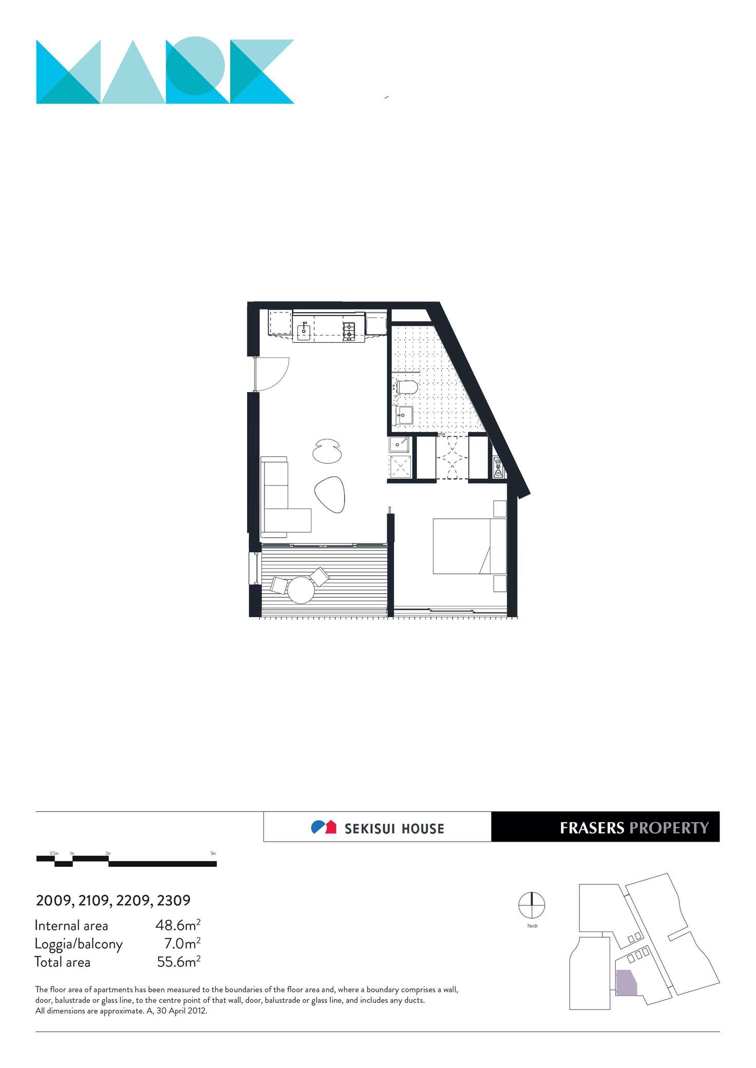 Floorplan of Homely apartment listing, 2209/18 Park Lane, Chippendale NSW 2008