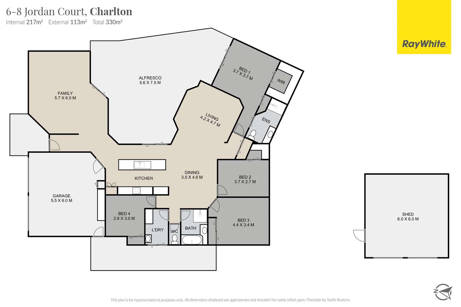 Floorplan of Homely acreageSemiRural listing, 6-8 Jordan Court, Charlton QLD 4350