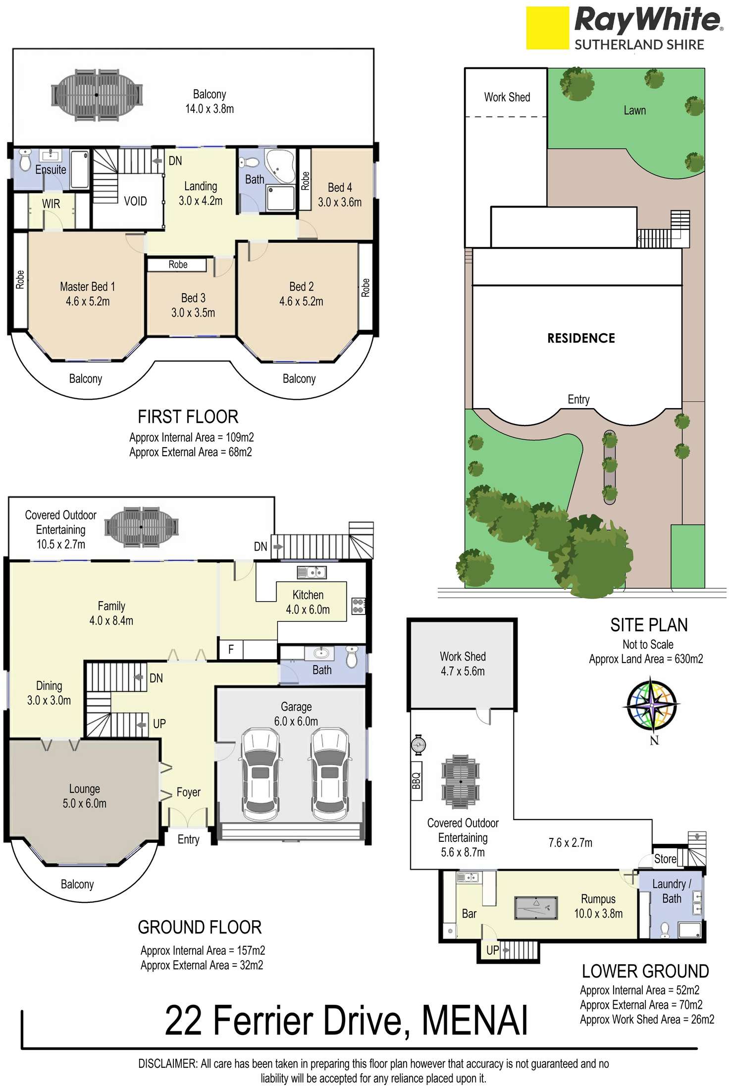Floorplan of Homely house listing, 22 Ferrier Drive, Menai NSW 2234