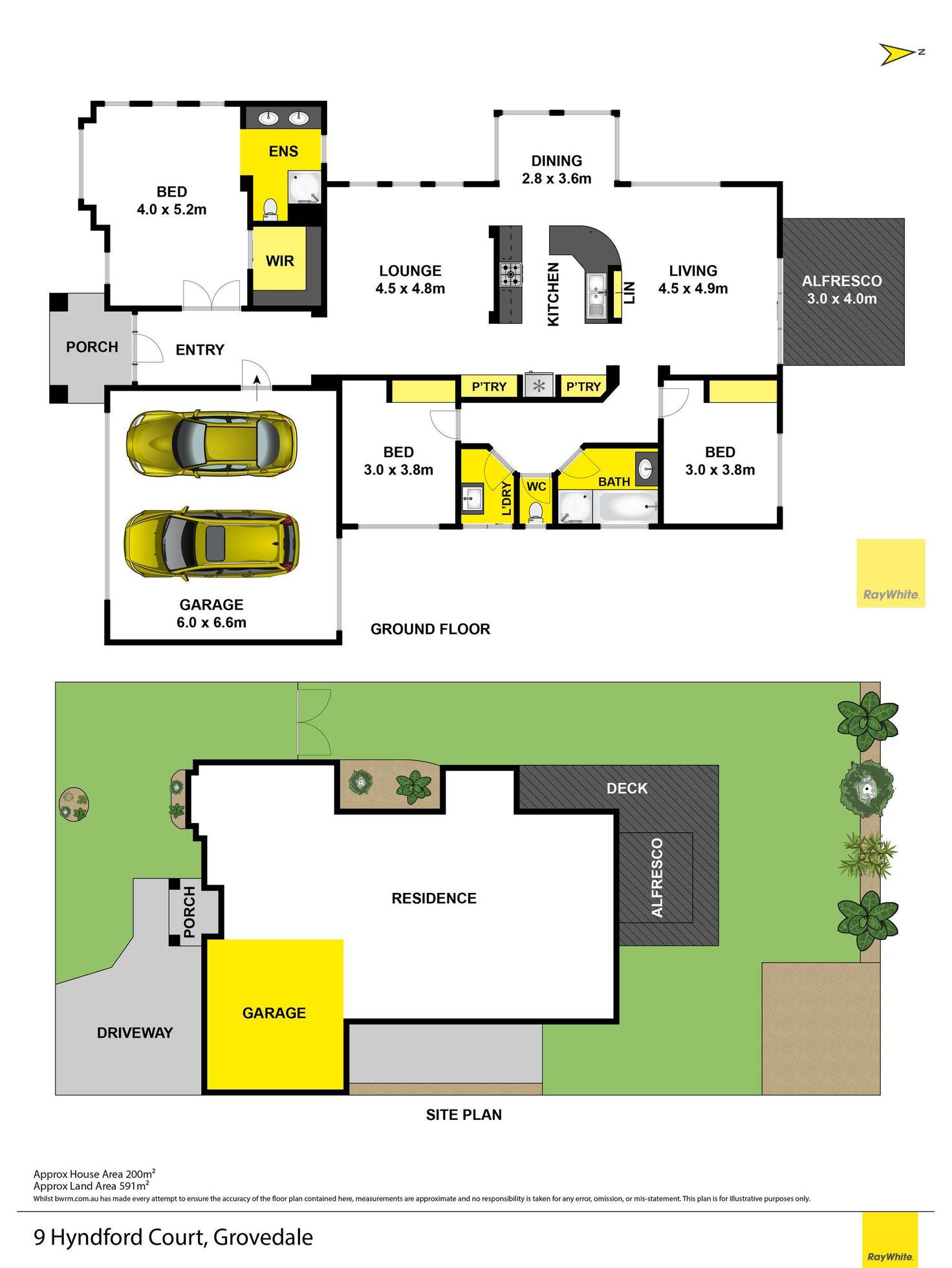 Floorplan of Homely house listing, 9 Hyndford Court, Grovedale VIC 3216