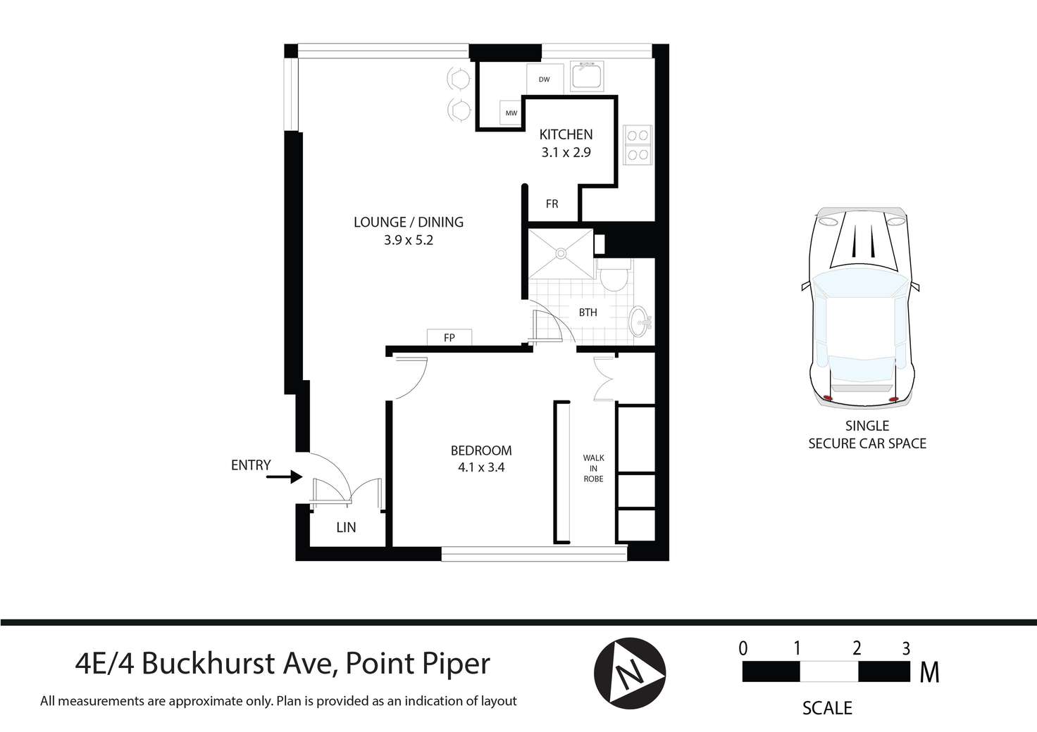 Floorplan of Homely apartment listing, 4E/4 Buckhurst Avenue, Point Piper NSW 2027