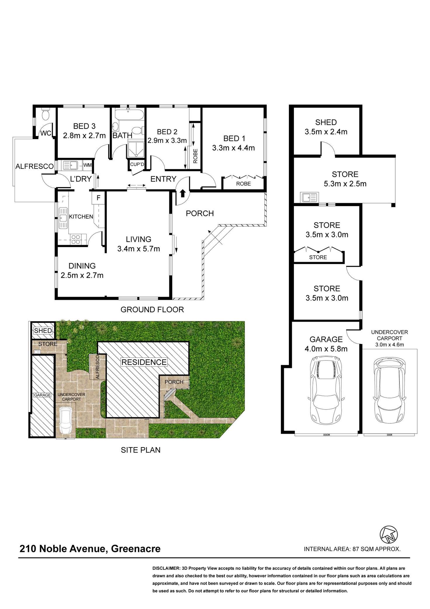 Floorplan of Homely house listing, 210 Noble Avenue, Greenacre NSW 2190