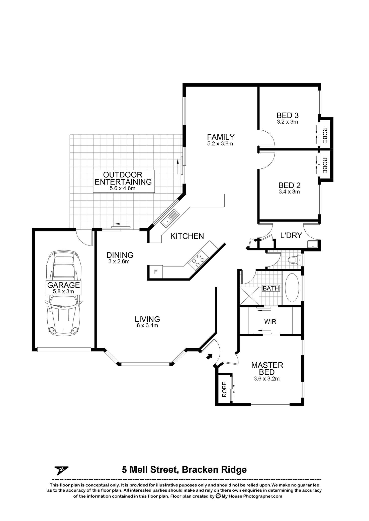 Floorplan of Homely house listing, 5 Mell Street, Bracken Ridge QLD 4017