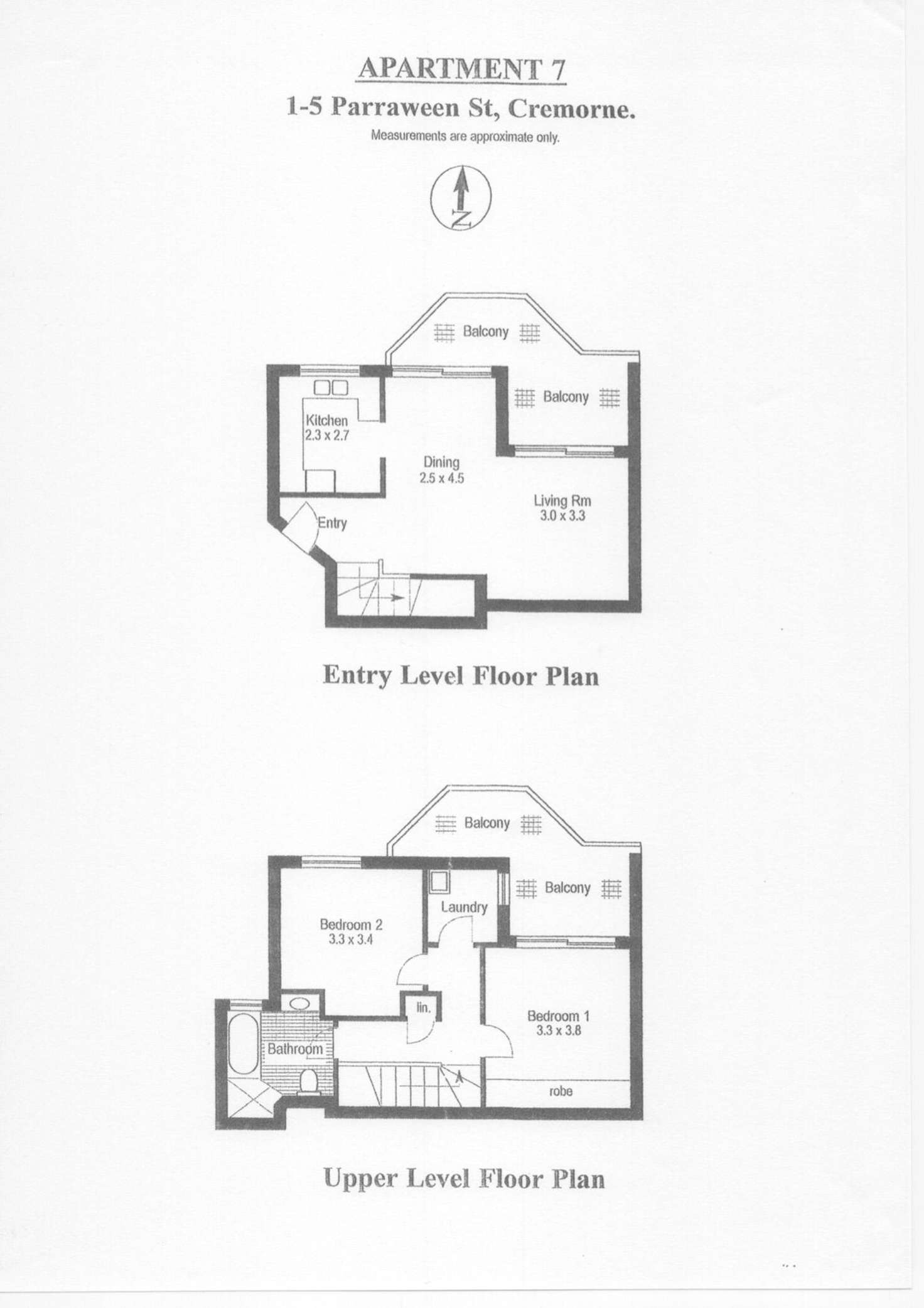 Floorplan of Homely apartment listing, 7/1-5 Parraween Street, Cremorne NSW 2090