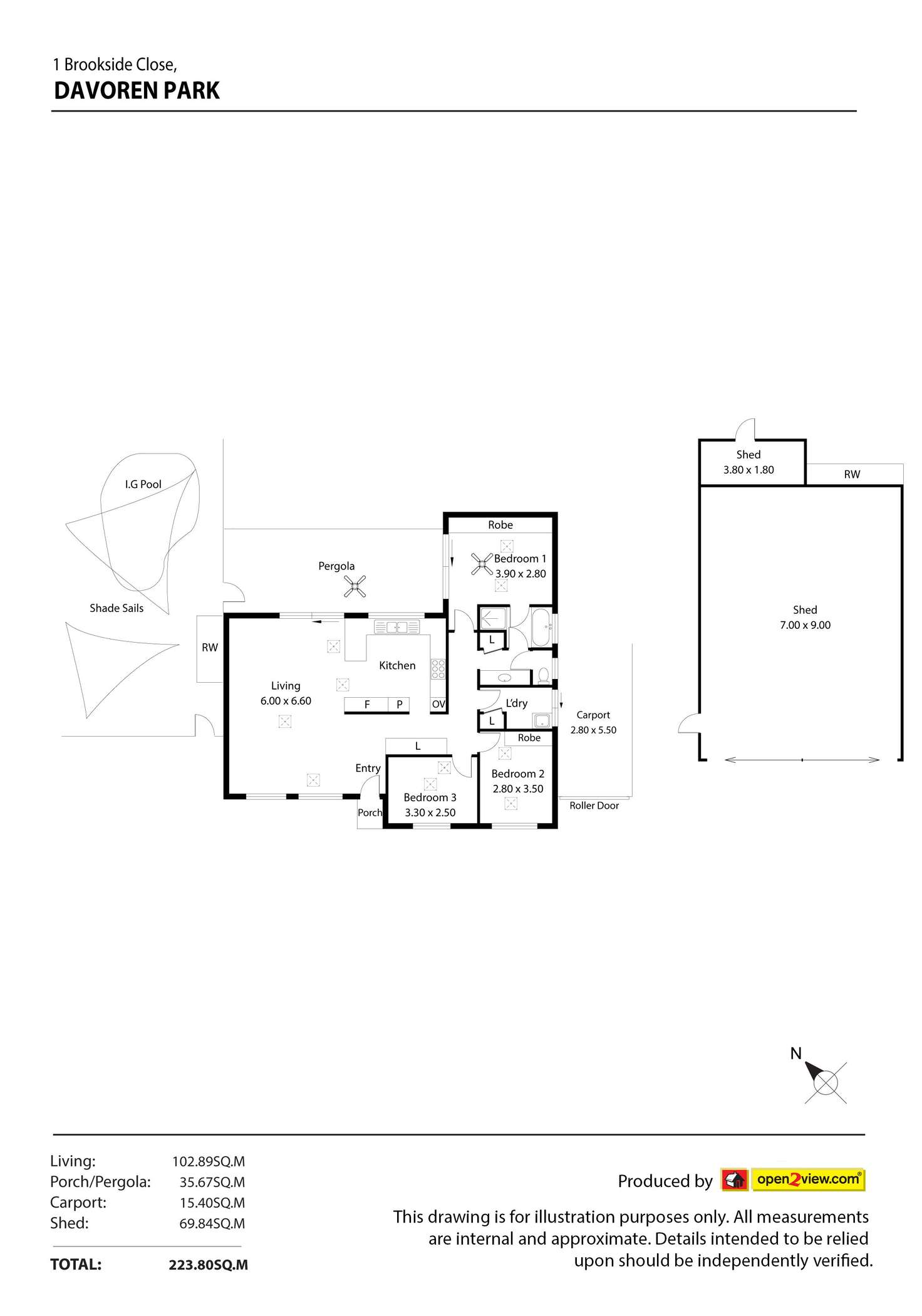 Floorplan of Homely house listing, 1 Brookside Close, Davoren Park SA 5113