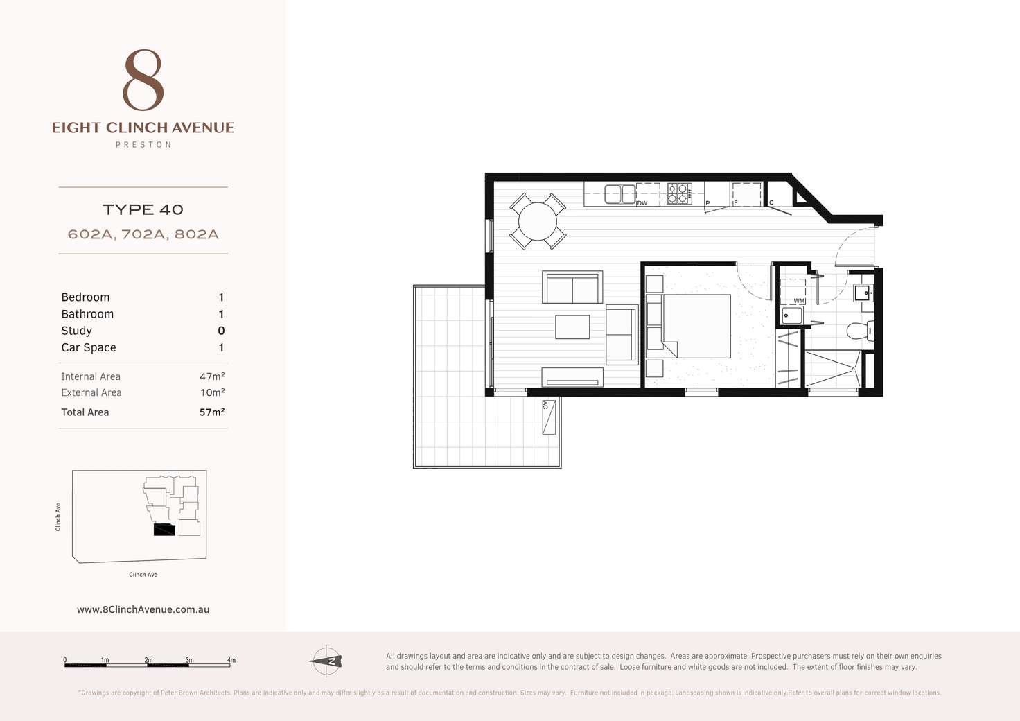 Floorplan of Homely apartment listing, 802A/6 Clinch Avenue, Preston VIC 3072