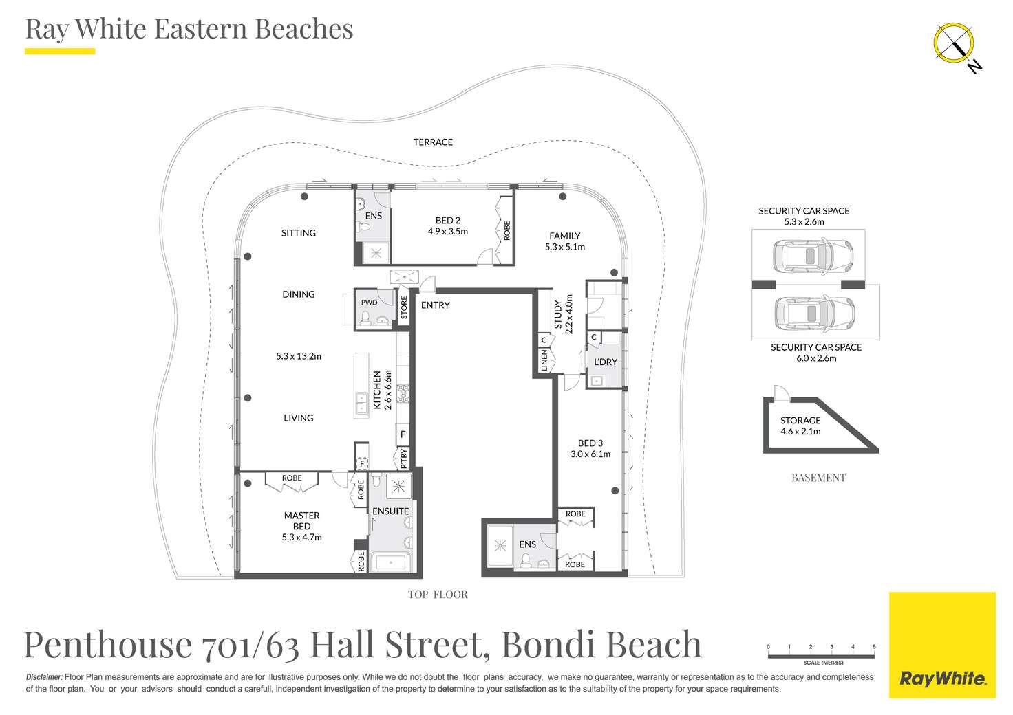Floorplan of Homely apartment listing, Penthouse 701/63 Hall Street, Bondi Beach NSW 2026