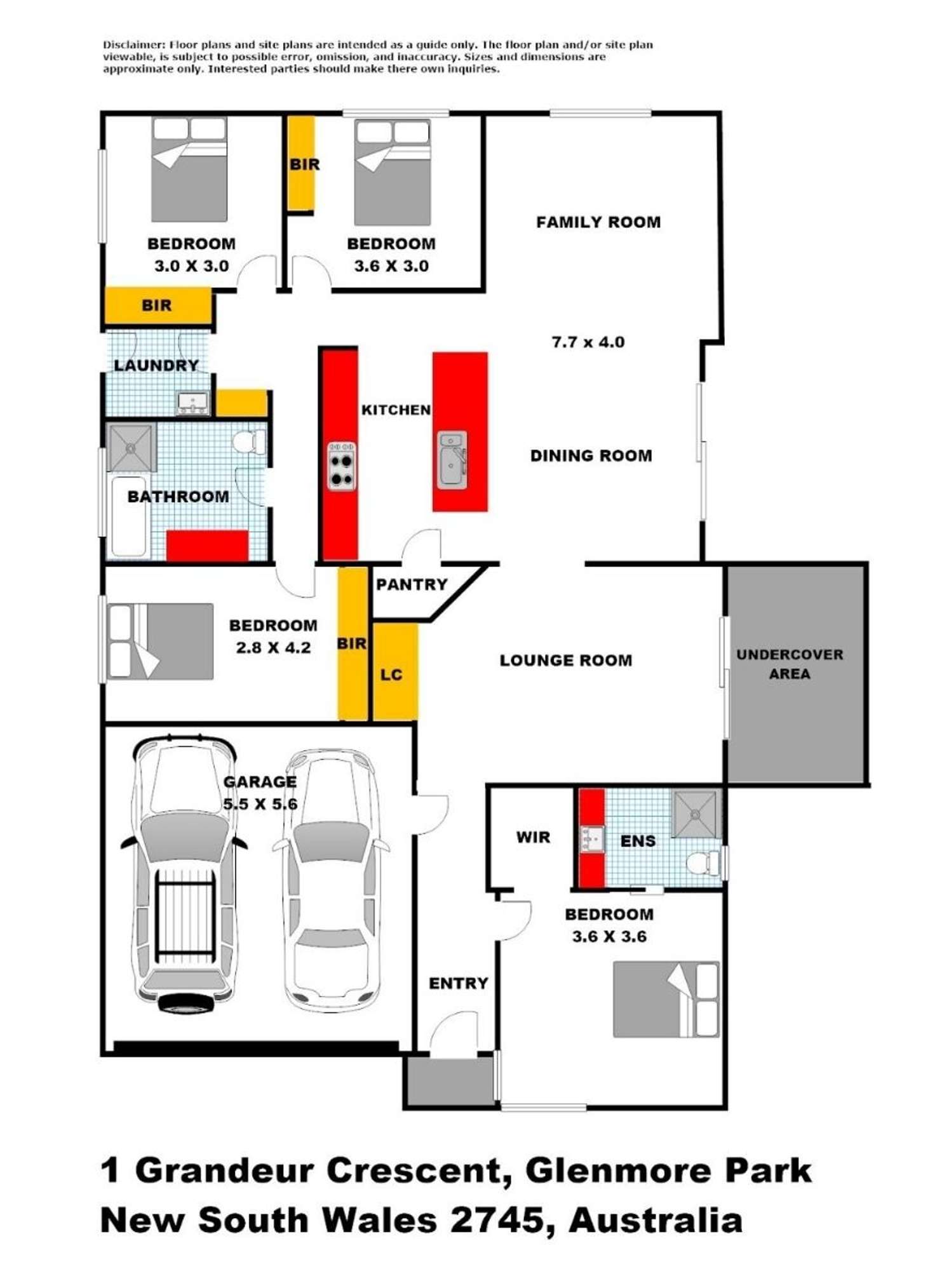 Floorplan of Homely house listing, 1 Grandeur Crescent, Glenmore Park NSW 2745