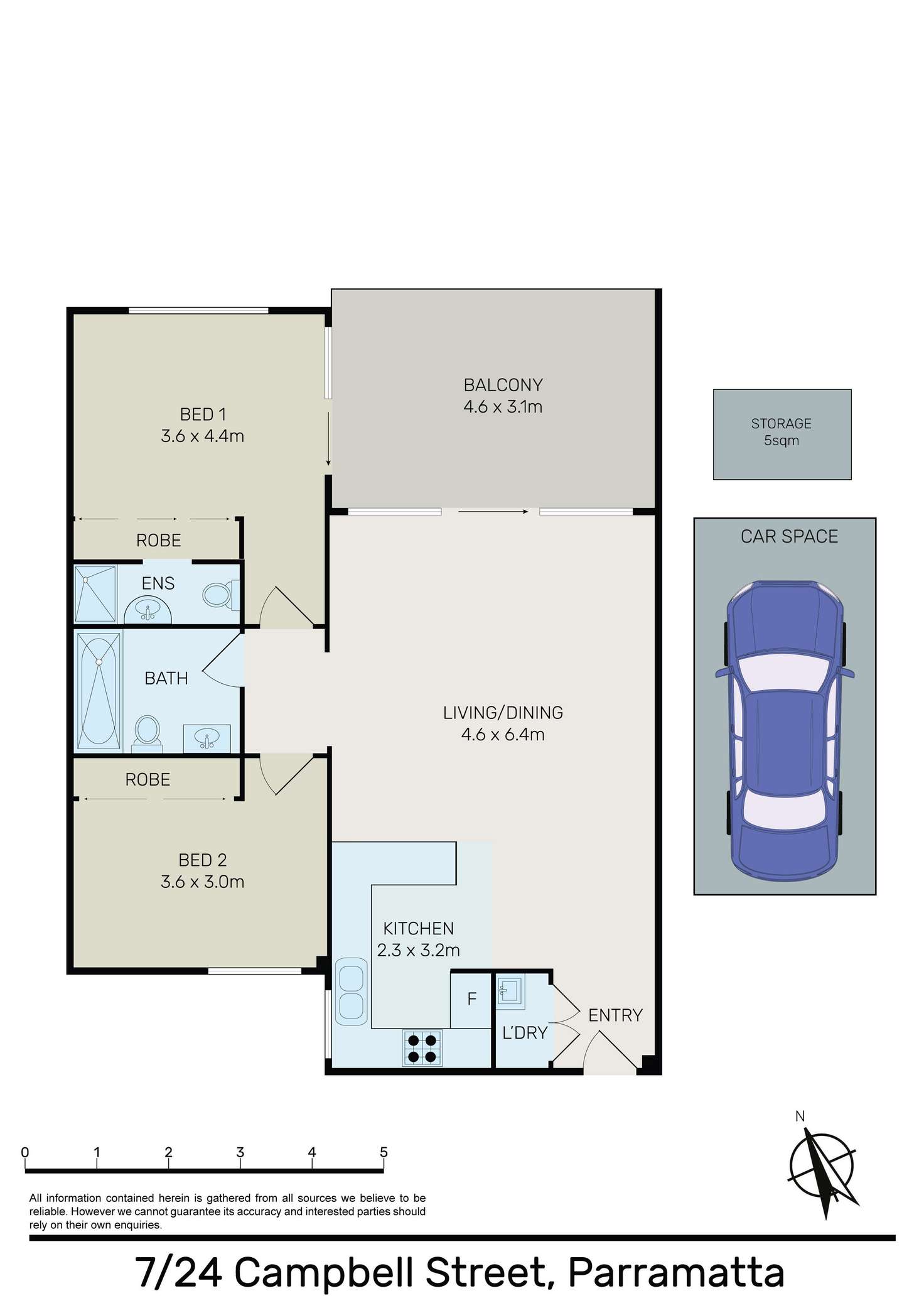Floorplan of Homely apartment listing, 7/24 Campbell Street, Parramatta NSW 2150
