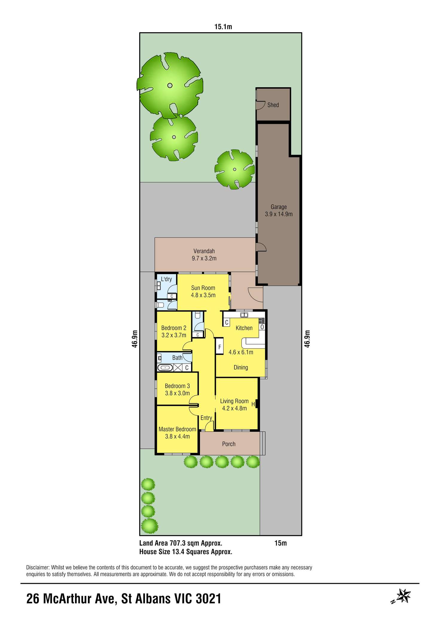 Floorplan of Homely house listing, 26 McArthur Avenue, St Albans VIC 3021