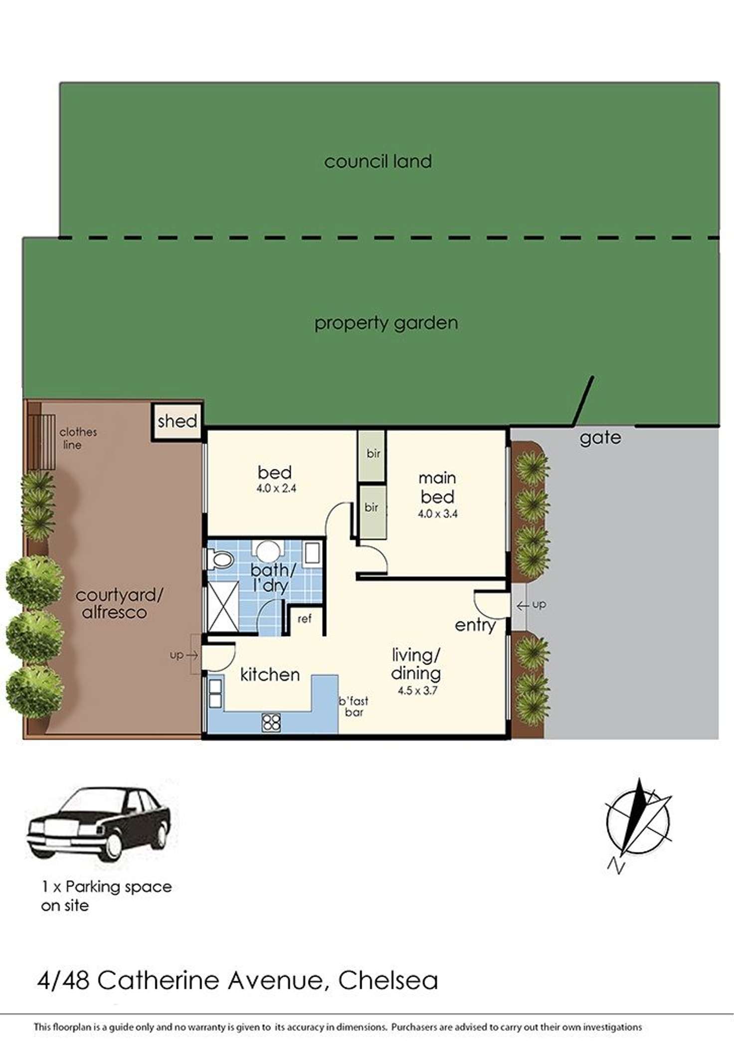 Floorplan of Homely unit listing, 4/48 Catherine Avenue, Chelsea VIC 3196