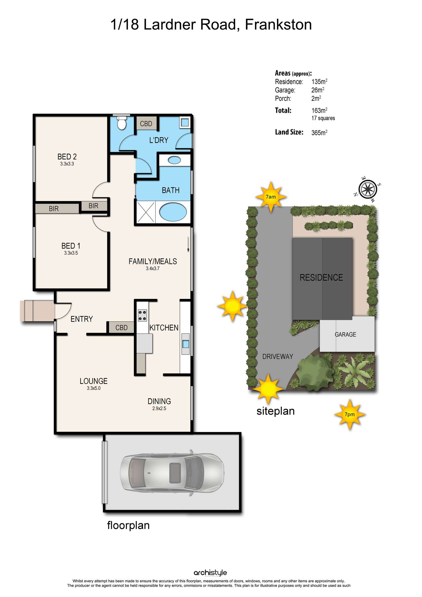 Floorplan of Homely unit listing, 1/18 Lardner Road, Frankston VIC 3199