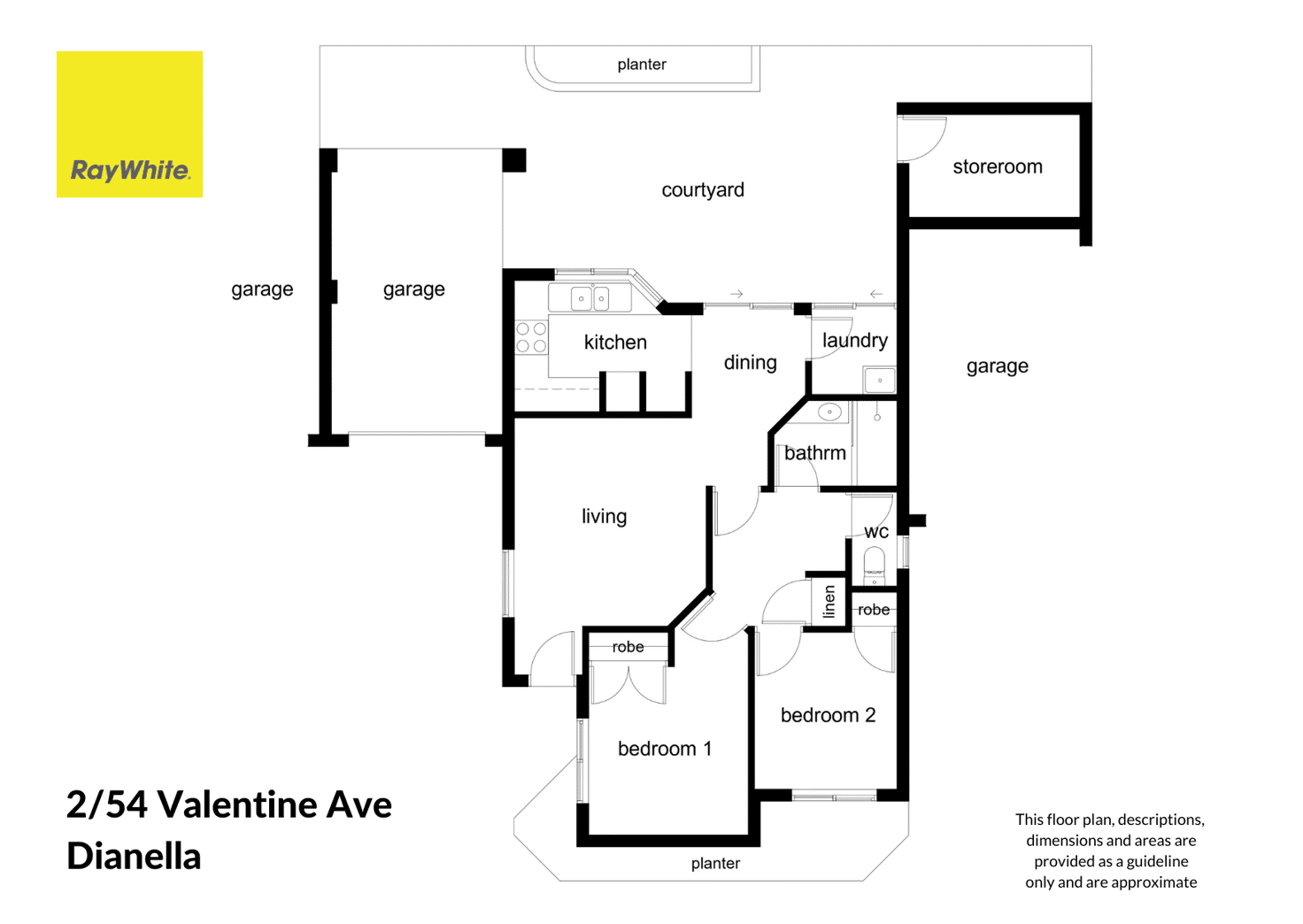 Floorplan of Homely villa listing, 2/54 Valentine Avenue, Dianella WA 6059