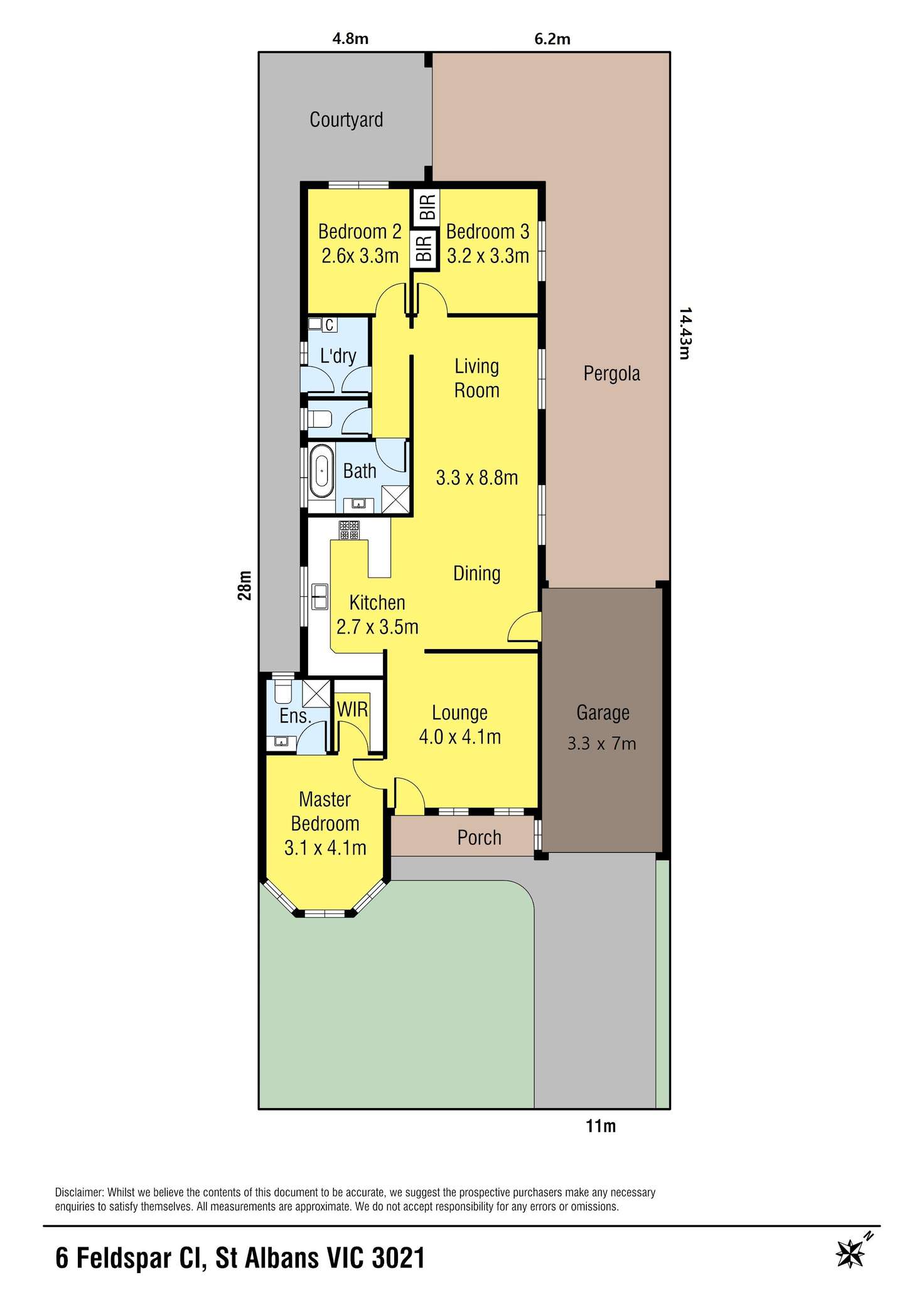 Floorplan of Homely house listing, 6 Feldspar Close, St Albans VIC 3021