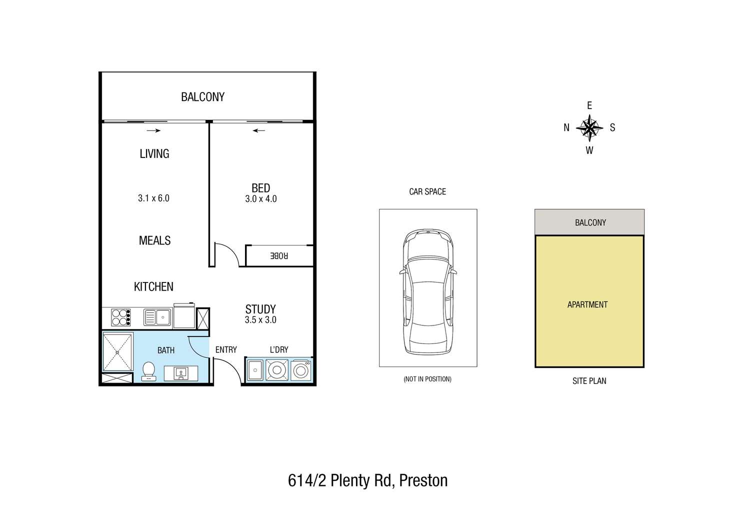 Floorplan of Homely apartment listing, 614/2-10 Plenty Road, Preston VIC 3072