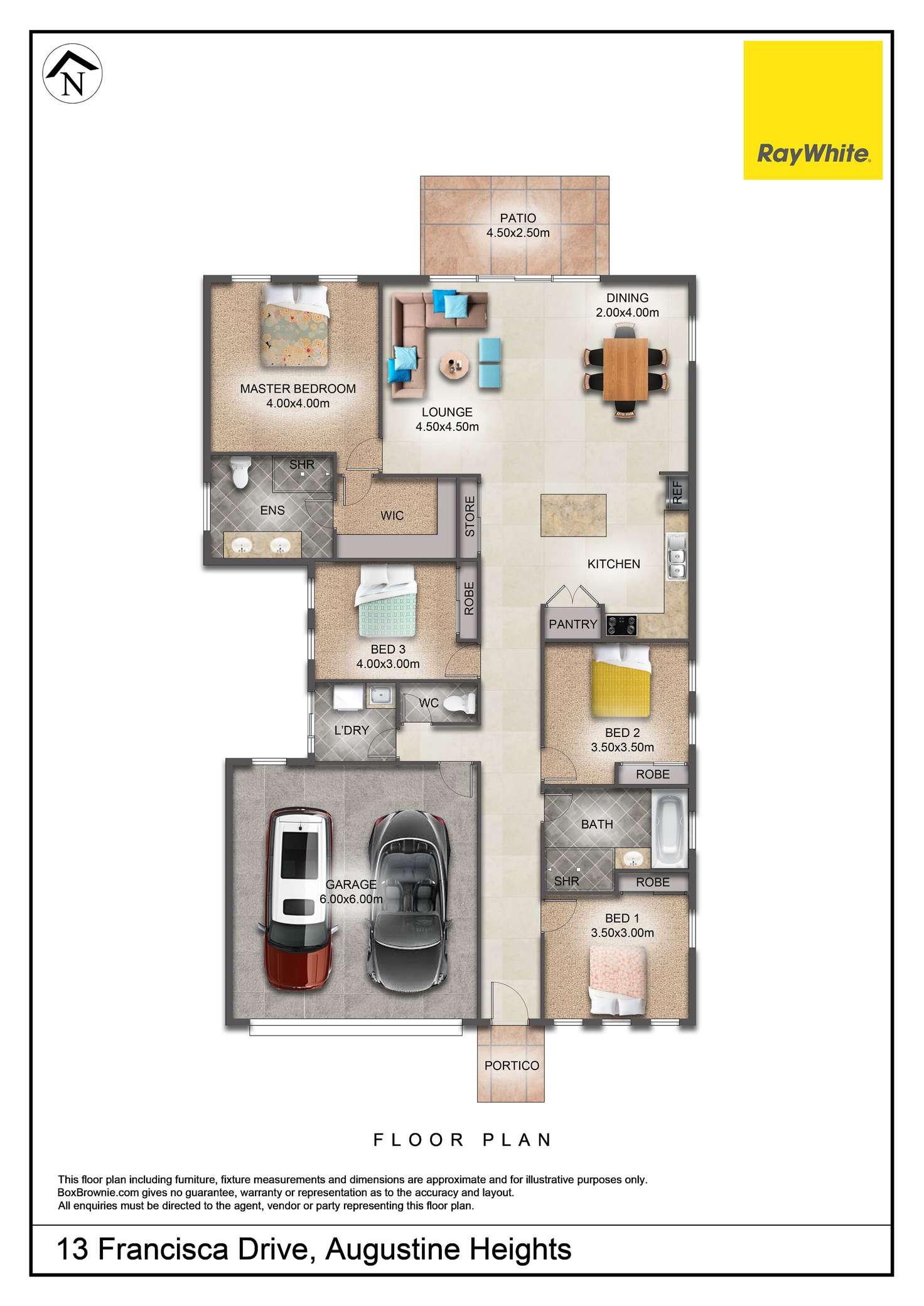 Floorplan of Homely house listing, 13 Francisca Drive, Augustine Heights QLD 4300