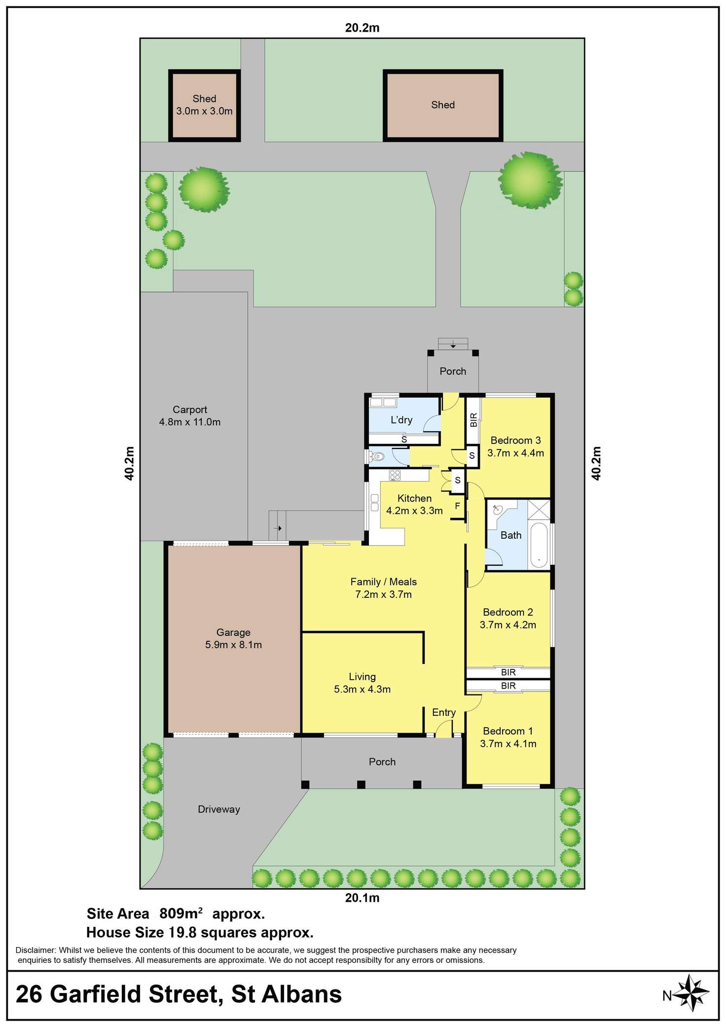 Floorplan of Homely house listing, 26 Garfield Street, St Albans VIC 3021