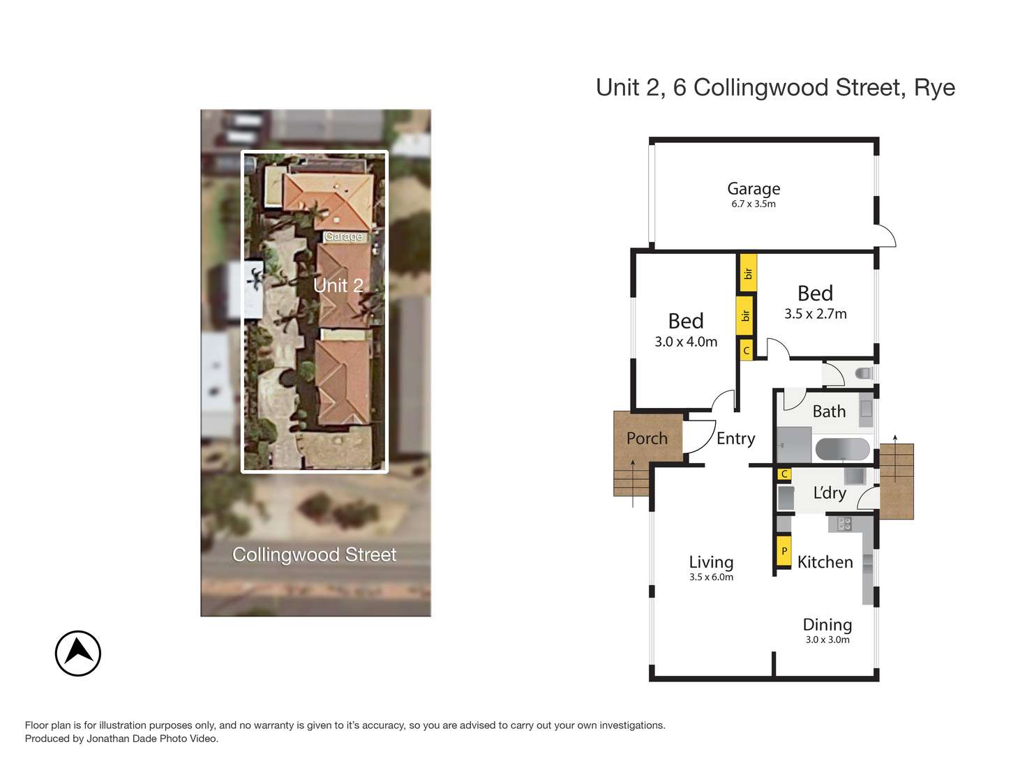 Floorplan of Homely house listing, 2/6 Collingwood Street, Rye VIC 3941