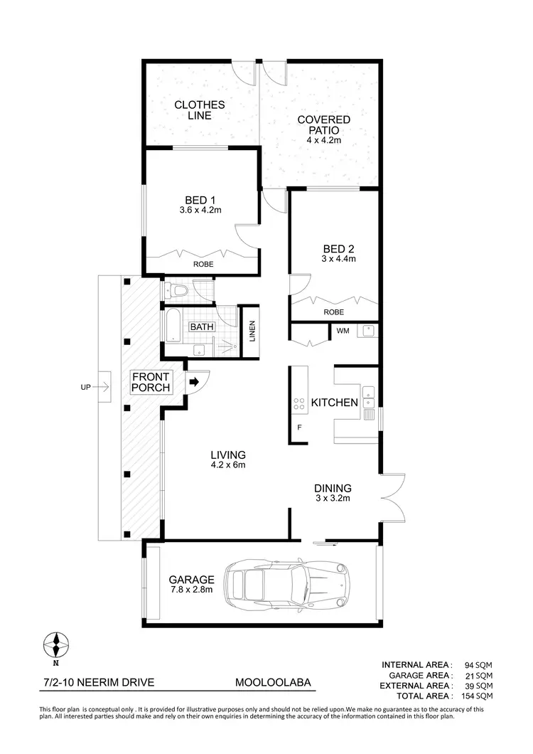 Floorplan of Homely unit listing, 7/2-10 Neerim Drive, Mooloolaba QLD 4557