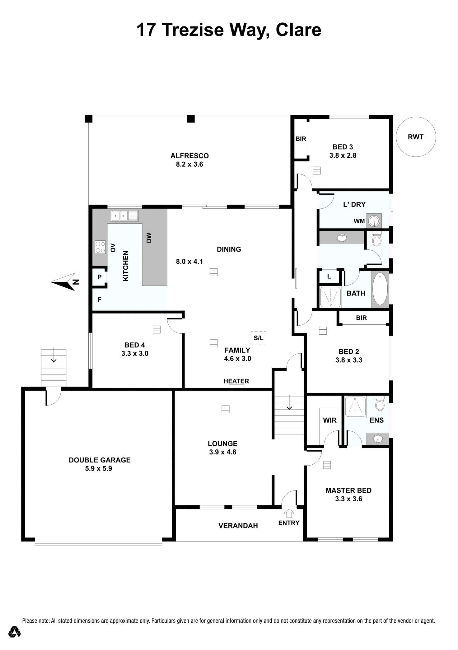 Floorplan of Homely house listing, 17 Trezise Way, Clare SA 5453