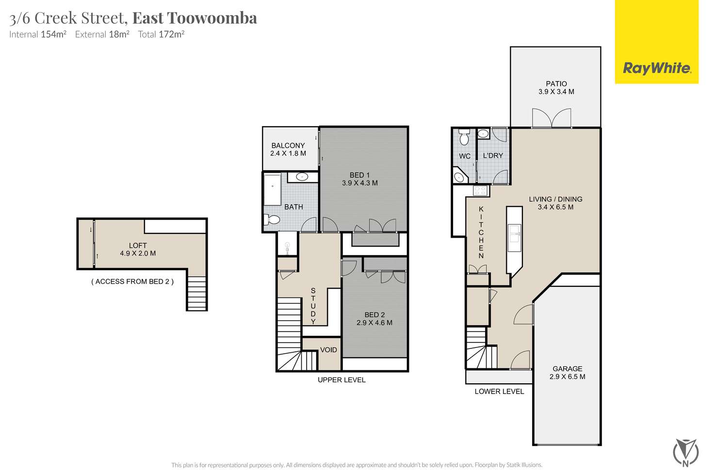 Floorplan of Homely unit listing, Unit 3/6 Creek Street, East Toowoomba QLD 4350