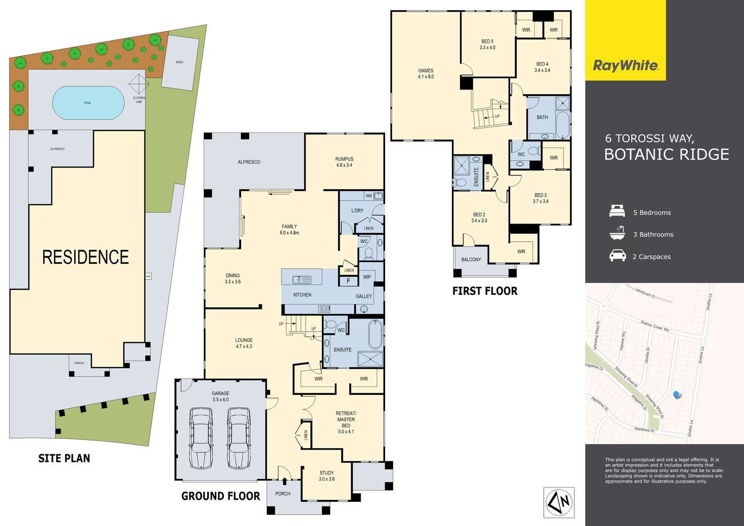Floorplan of Homely house listing, 6 Torossi Way, Botanic Ridge VIC 3977