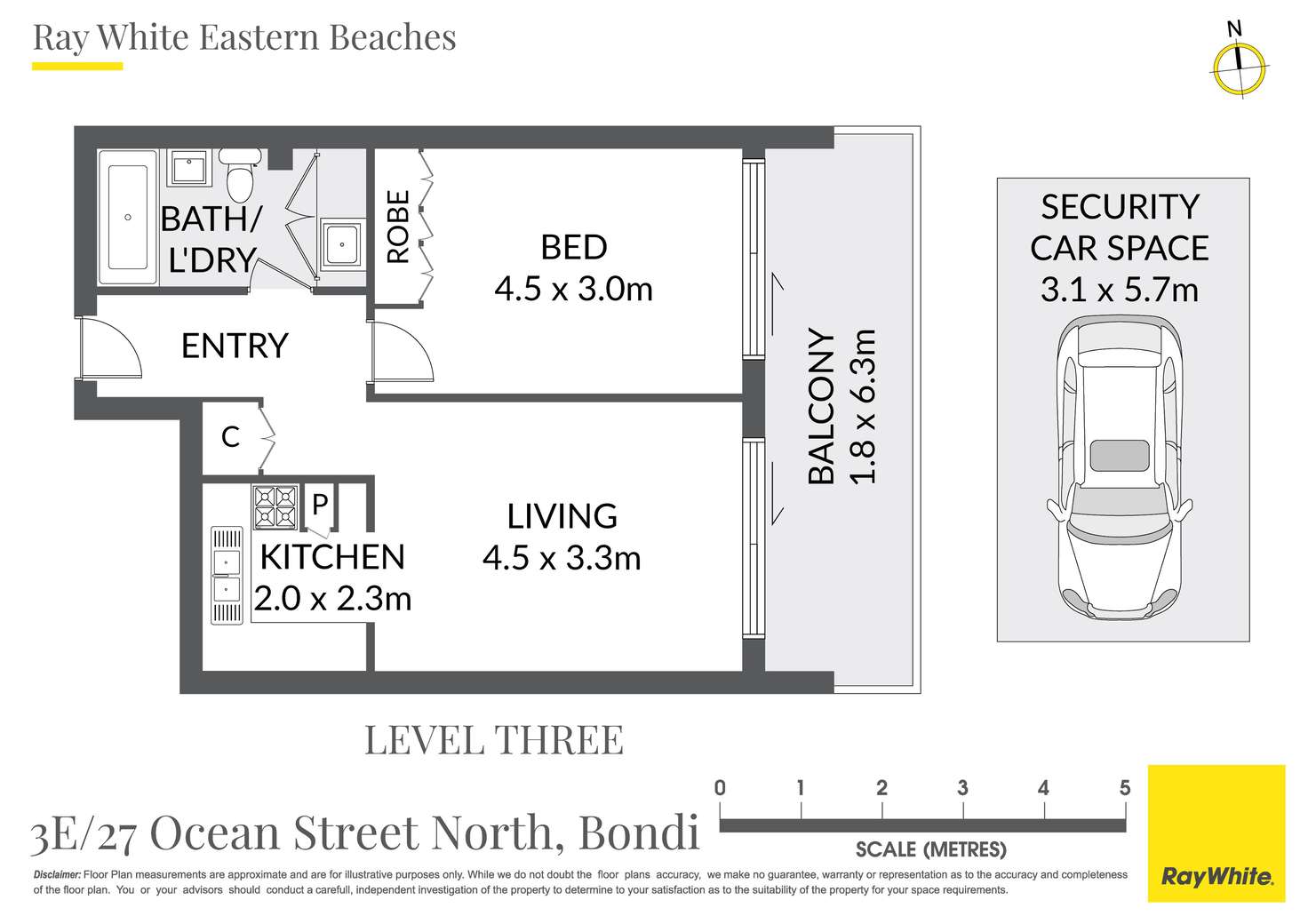 Floorplan of Homely apartment listing, 3E/27-31 Ocean Street North, Bondi NSW 2026