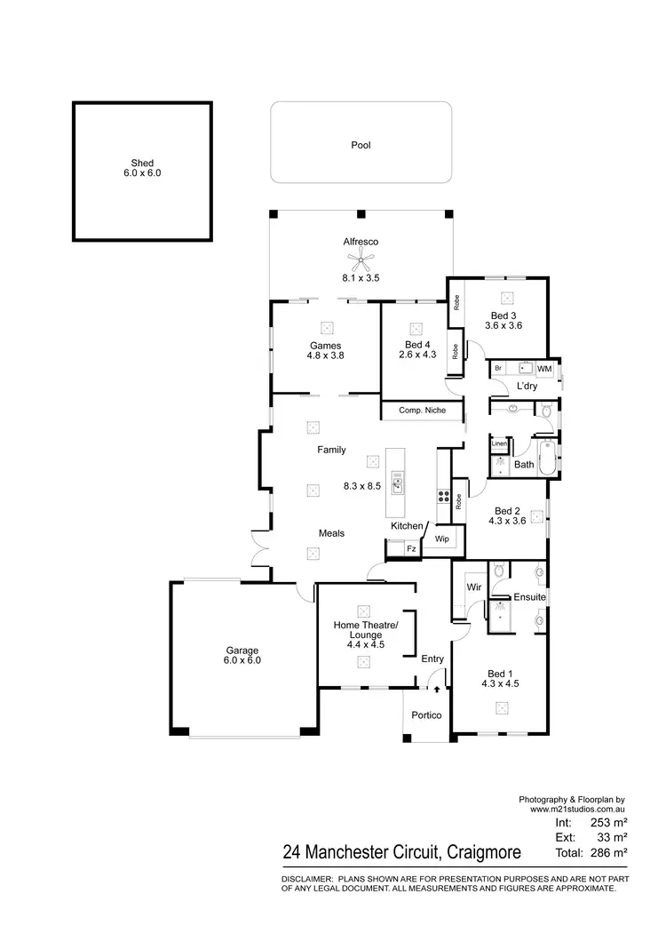 Floorplan of Homely house listing, 24 Manchester Circuit, Craigmore SA 5114