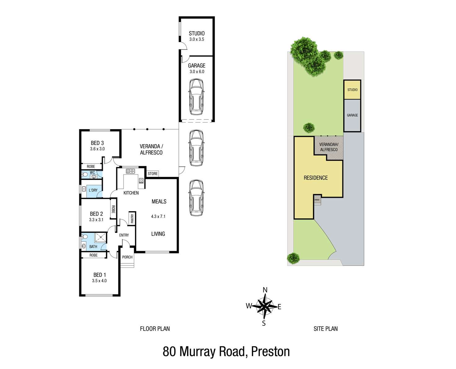 Floorplan of Homely house listing, 80 Murray Road, Preston VIC 3072