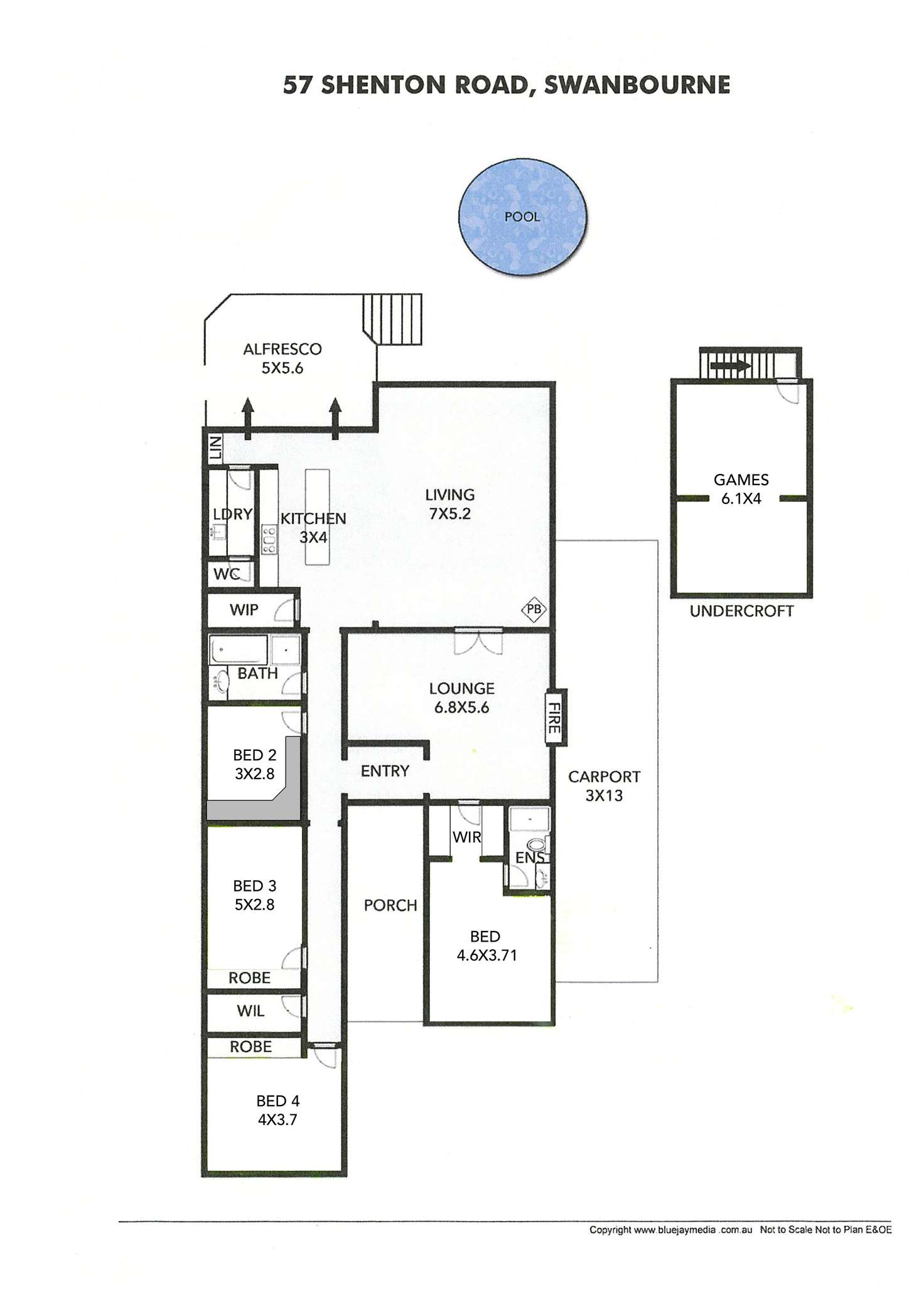 Floorplan of Homely house listing, 57 Shenton Road, Swanbourne WA 6010