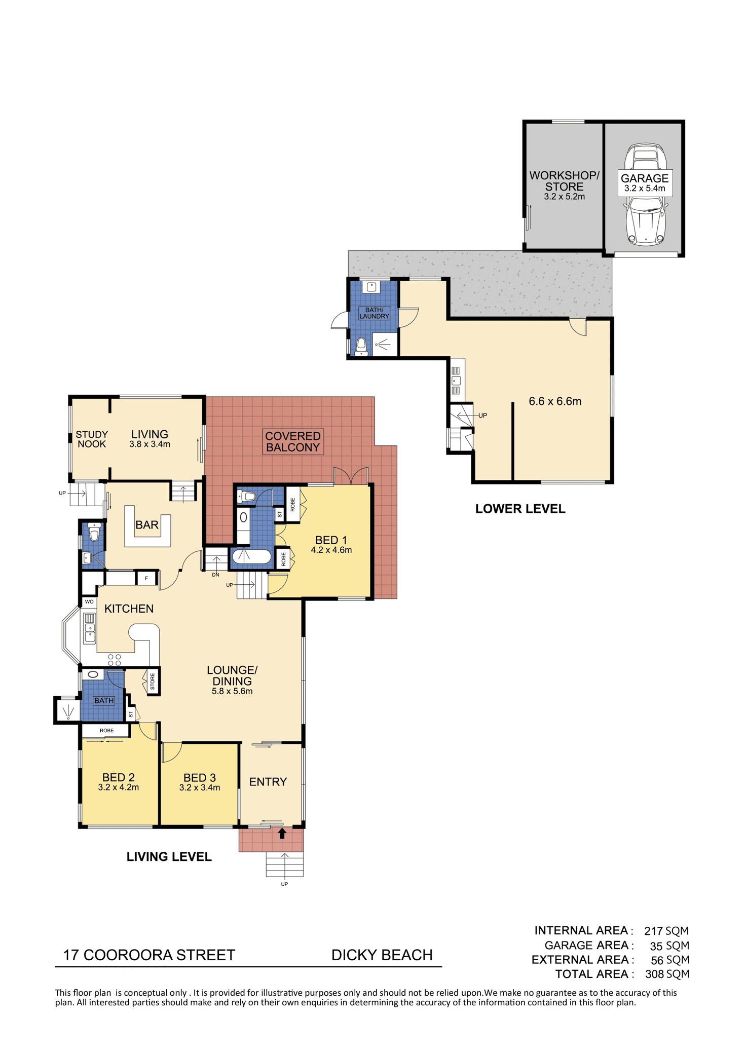 Floorplan of Homely house listing, 17 Cooroora Street, Dicky Beach QLD 4551