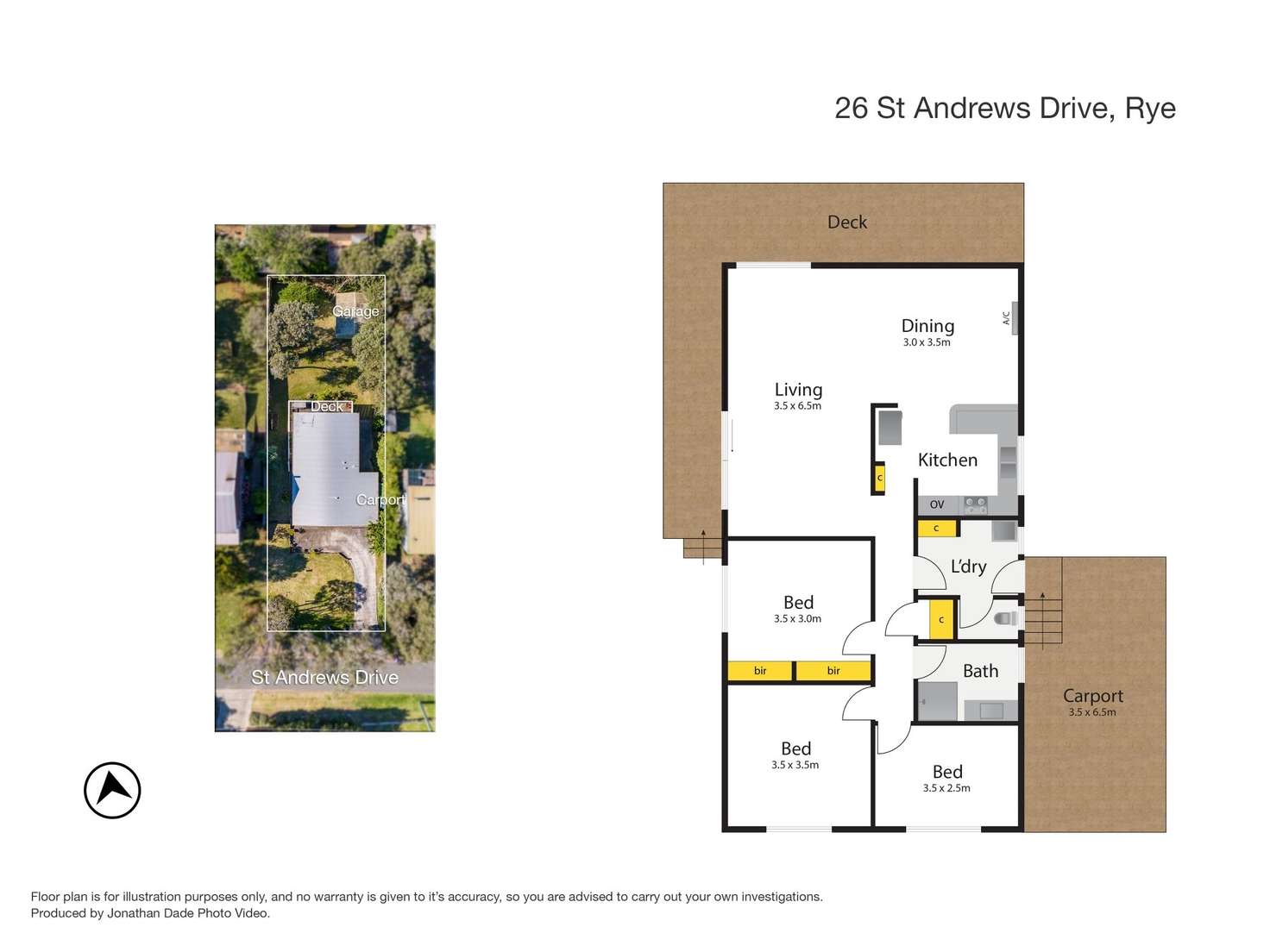 Floorplan of Homely house listing, 26 St Andrews Drive, Rye VIC 3941