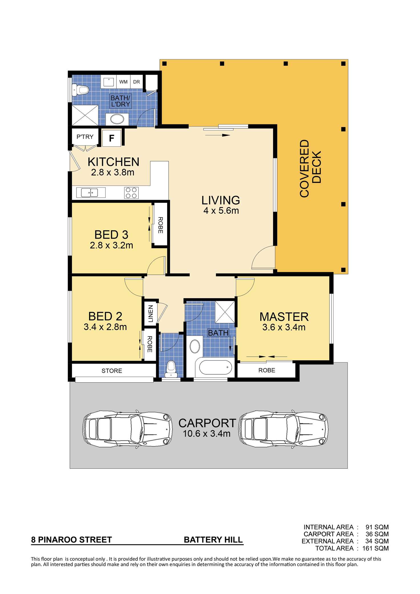 Floorplan of Homely house listing, 8 Pinaroo Street, Battery Hill QLD 4551