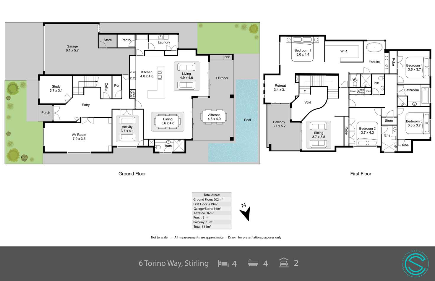 Floorplan of Homely house listing, 6 Torino Way, Stirling WA 6021