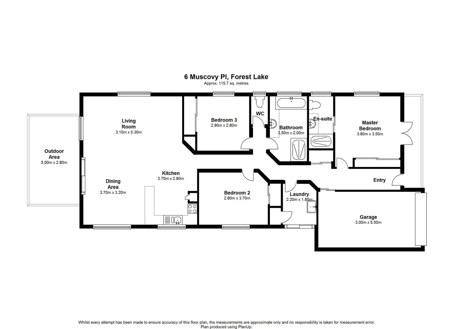 Floorplan of Homely house listing, 6 Muscovy Place, Forest Lake QLD 4078