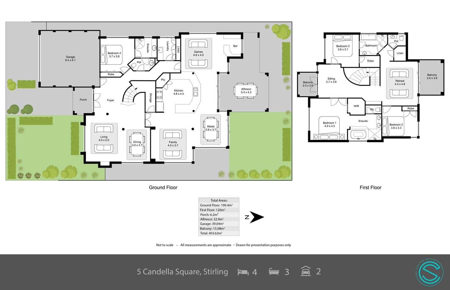 Floorplan of Homely house listing, 5 Candella Square, Stirling WA 6021