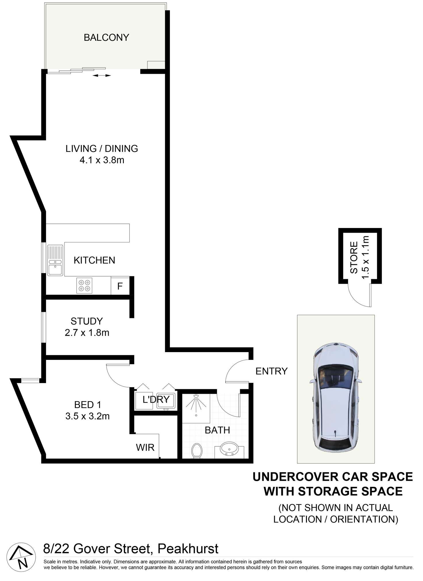 Floorplan of Homely unit listing, 8/22-24 Gover Street, Peakhurst NSW 2210