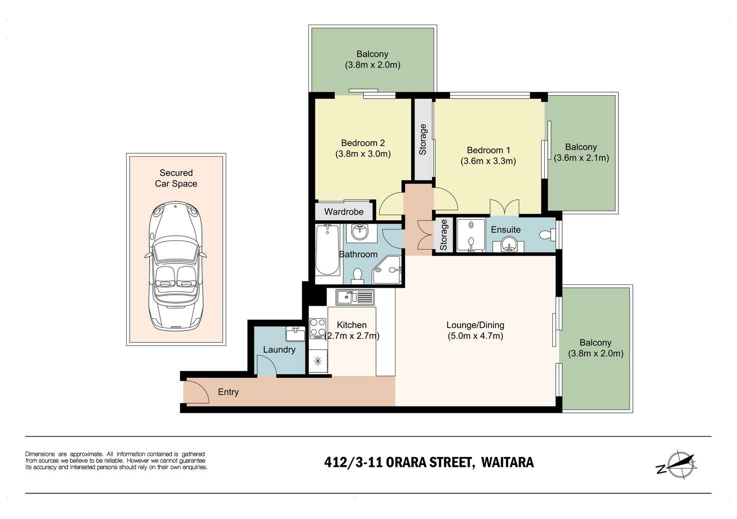 Floorplan of Homely unit listing, 412/3-11 Orara Street, Waitara NSW 2077