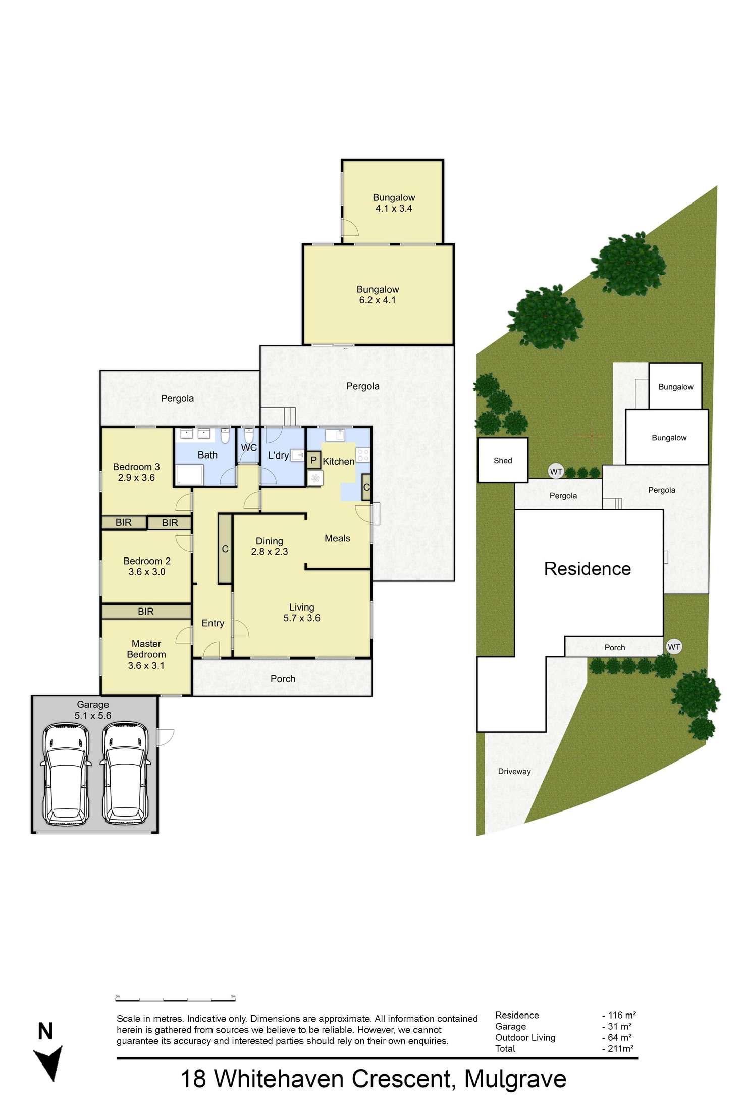 Floorplan of Homely house listing, 18 Whitehaven Crescent, Mulgrave VIC 3170