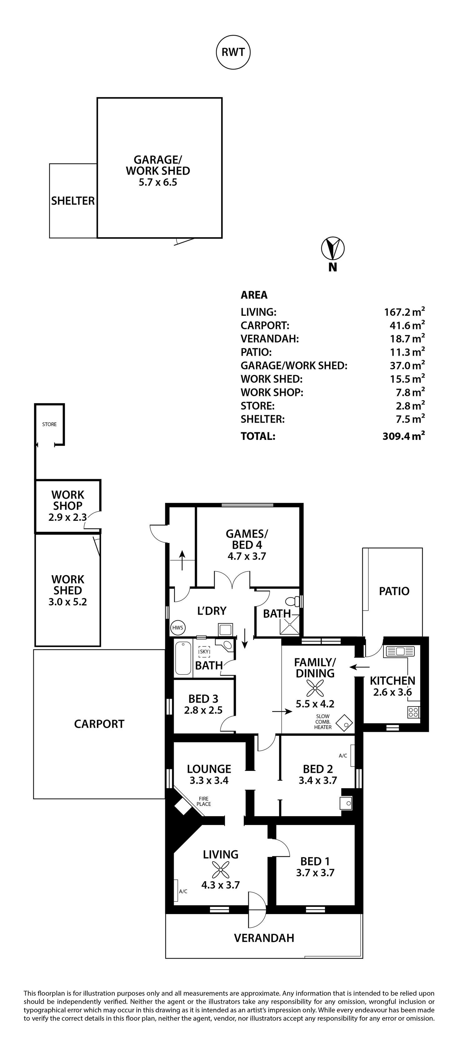 Floorplan of Homely house listing, 5 Seymour Street, Tailem Bend SA 5260