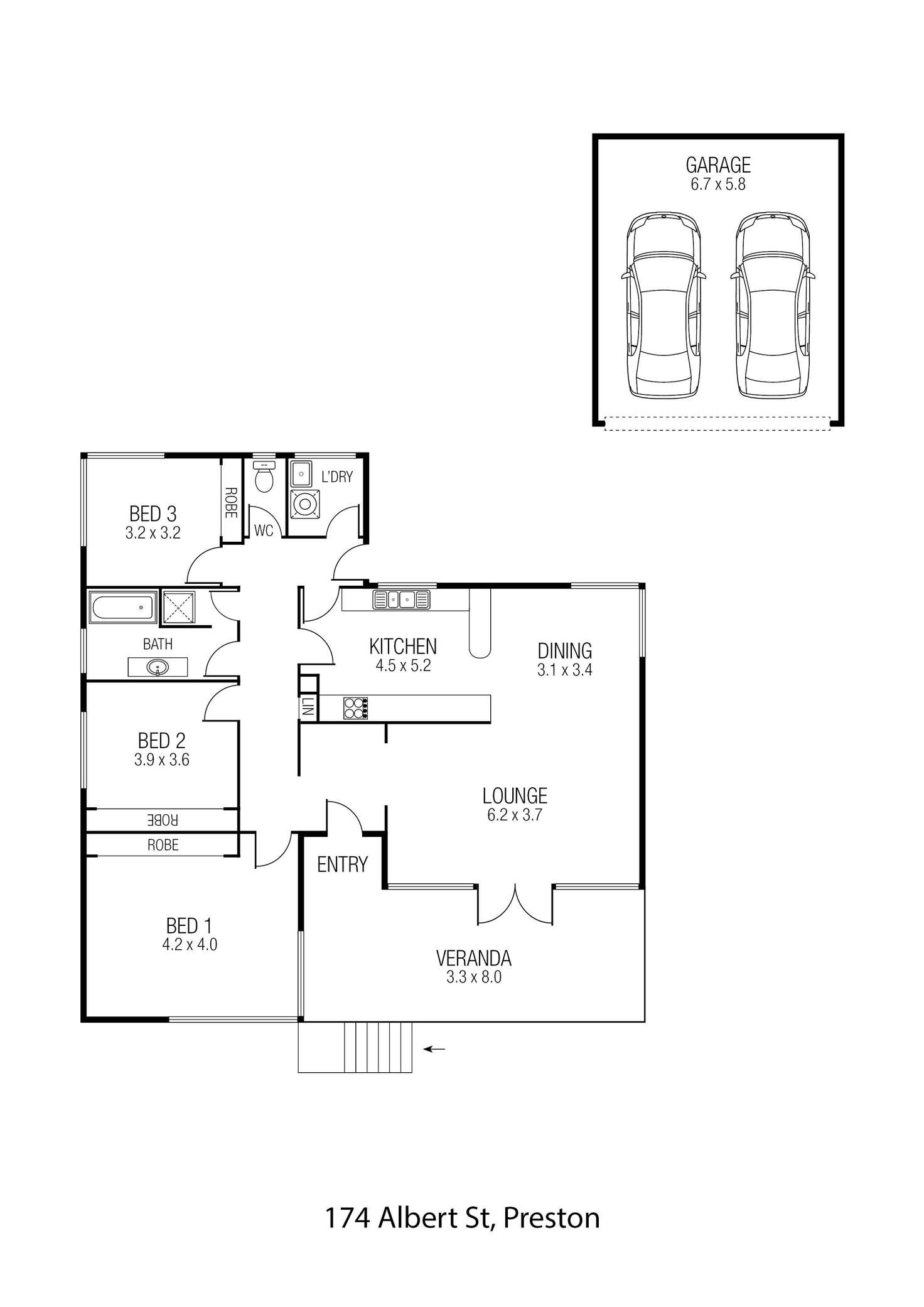 Floorplan of Homely house listing, 174 Albert Street, Preston VIC 3072