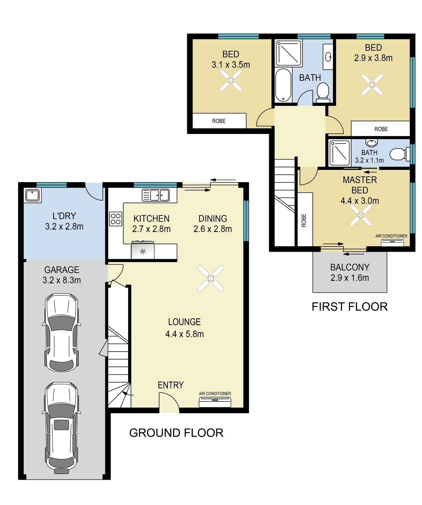 Floorplan of Homely townhouse listing, 27/28 Keona Road, Mcdowall QLD 4053