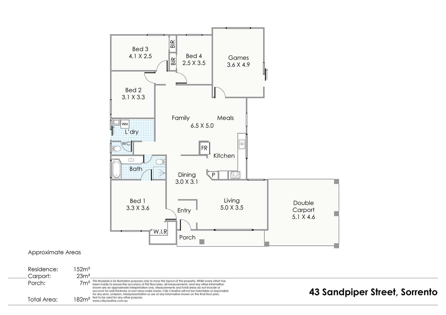 Floorplan of Homely house listing, 43 Sandpiper Street, Sorrento WA 6020