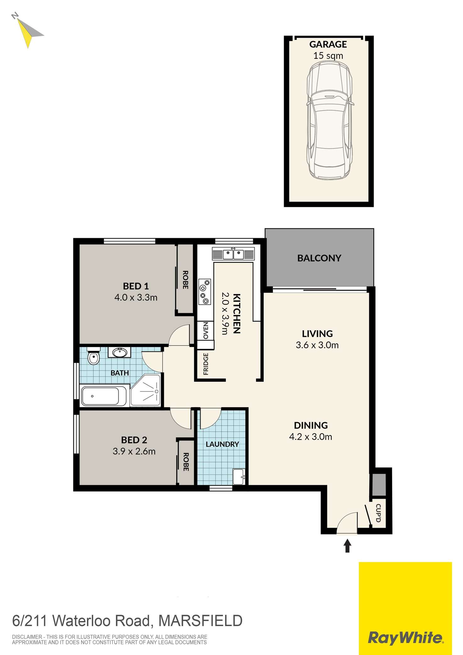 Floorplan of Homely apartment listing, 6/211 Waterloo Road, Marsfield NSW 2122