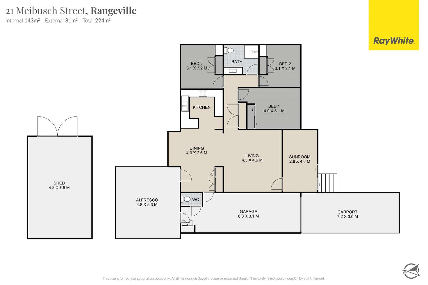 Floorplan of Homely house listing, 21 Meibusch Street, Rangeville QLD 4350