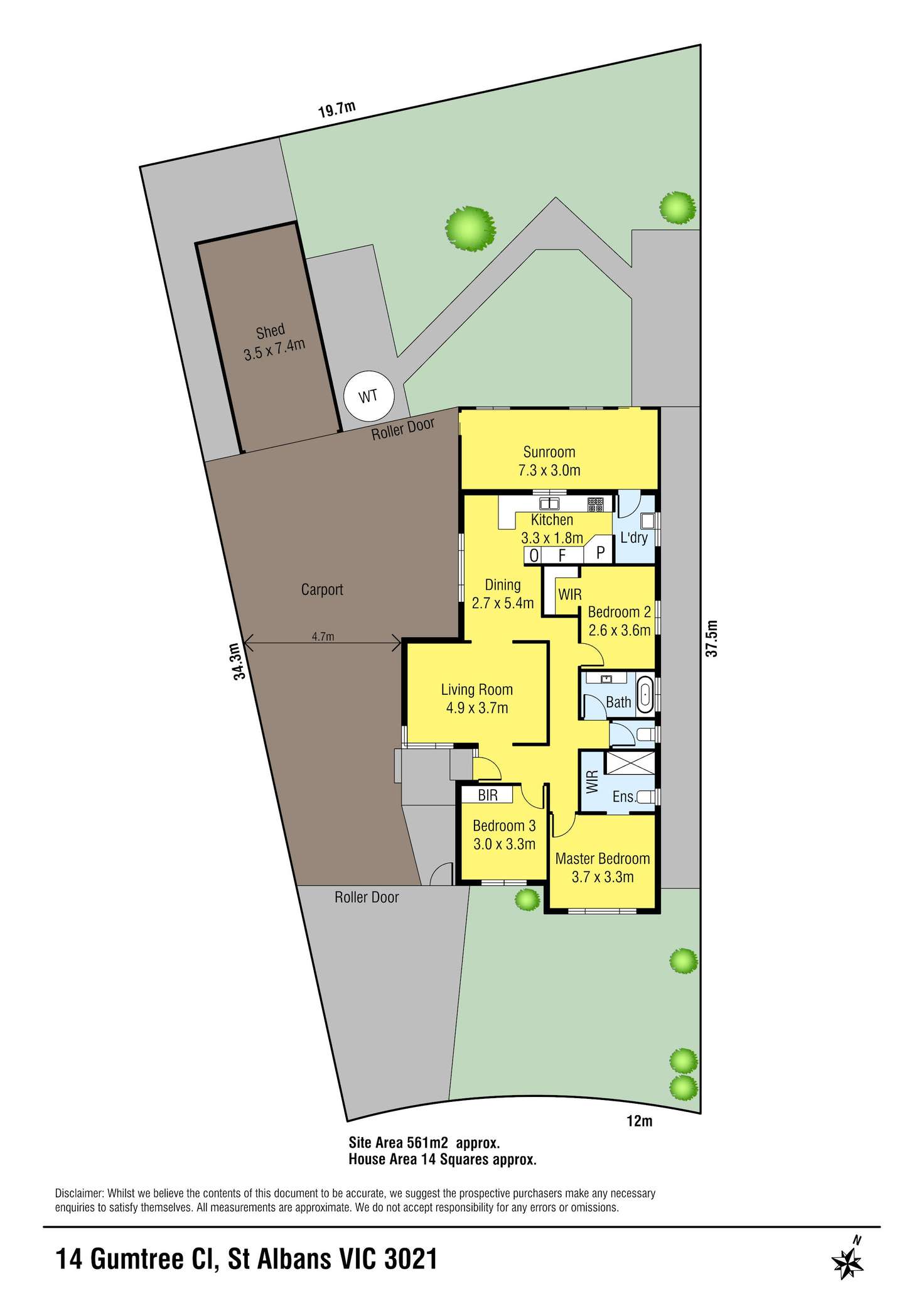 Floorplan of Homely house listing, 14 Gumtree Close, St Albans VIC 3021