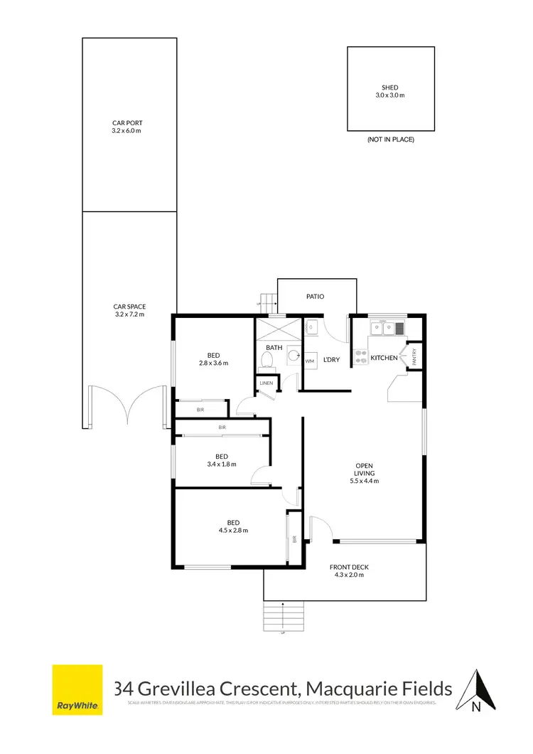 Floorplan of Homely house listing, 34 Grevillea Crescent, Macquarie Fields NSW 2564